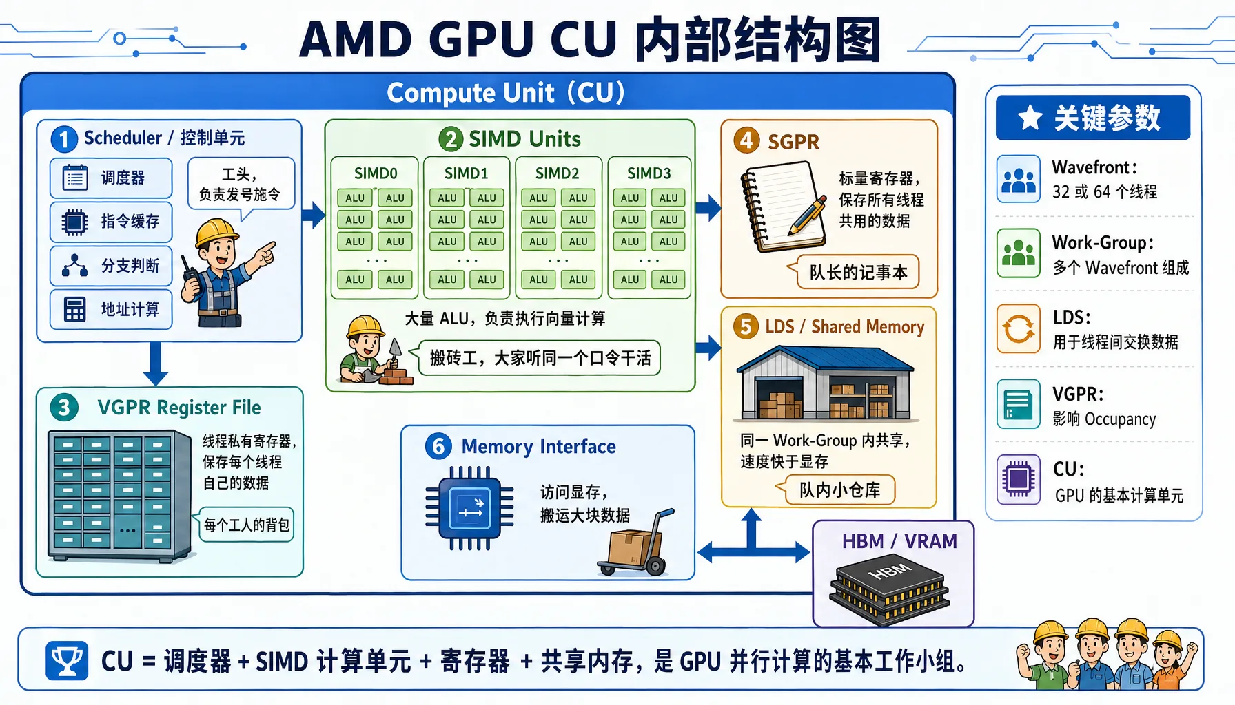 Figure 2.12 AMD GPU CU internal structure